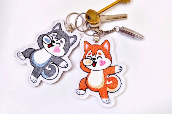 Dancing Dog: A Playful Husky Design for Boutique Apparel