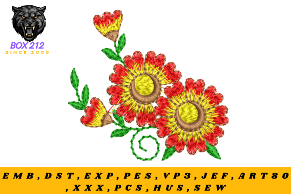 Gorgeous Flowers Embroidery Design for Holiday Gifts