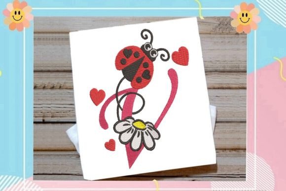 Ladybug V Letter Monogram: A Designer's Review for Small Business Merch