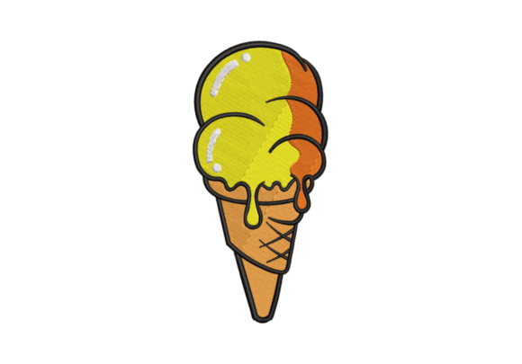 Review: Coned Ice Cream Embroidery Design for Holiday Shops